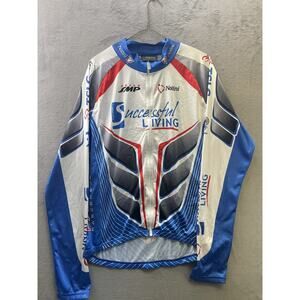 Nalini Antonio Poli Cycling Jersey Lucca, Italy Size White blue